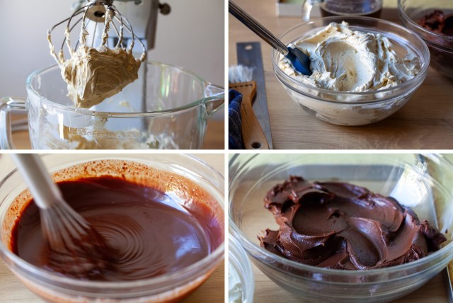 Component breakdown of a classic Opera cake