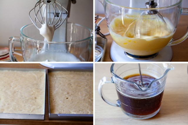 Component breakdown of a classic Opera cake