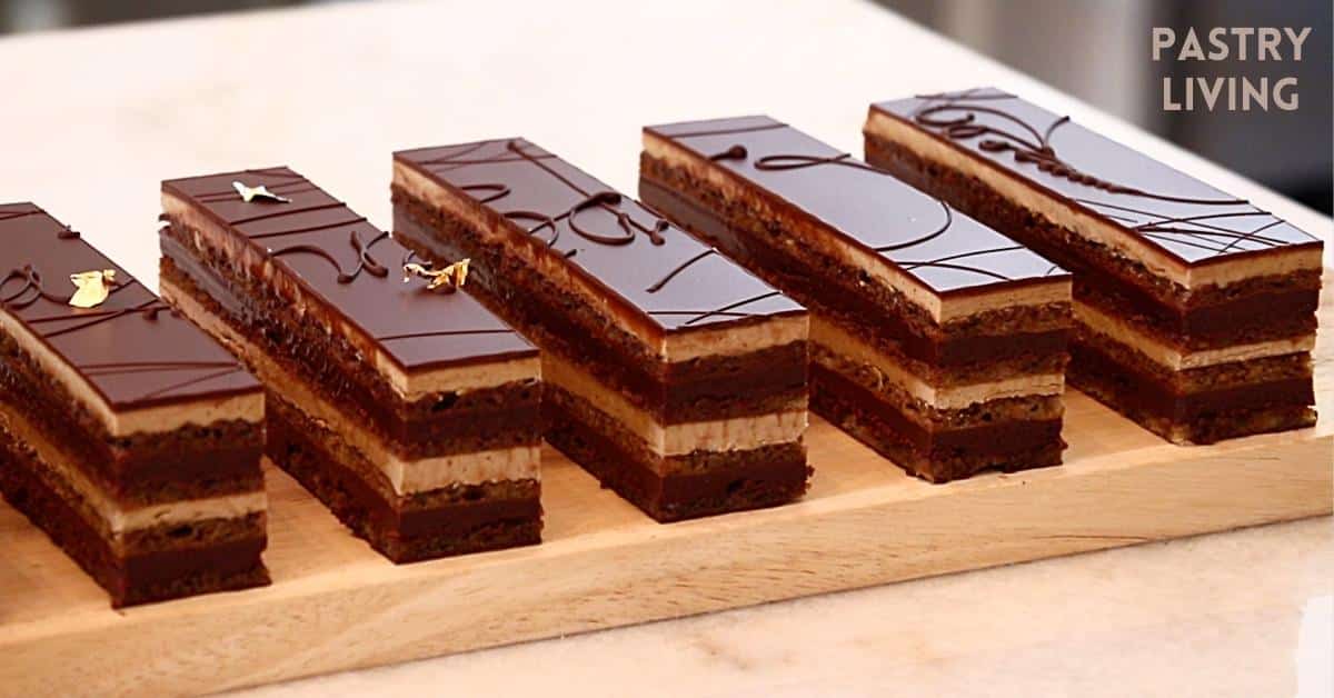 Proper storage of Opera cake in a professional setting